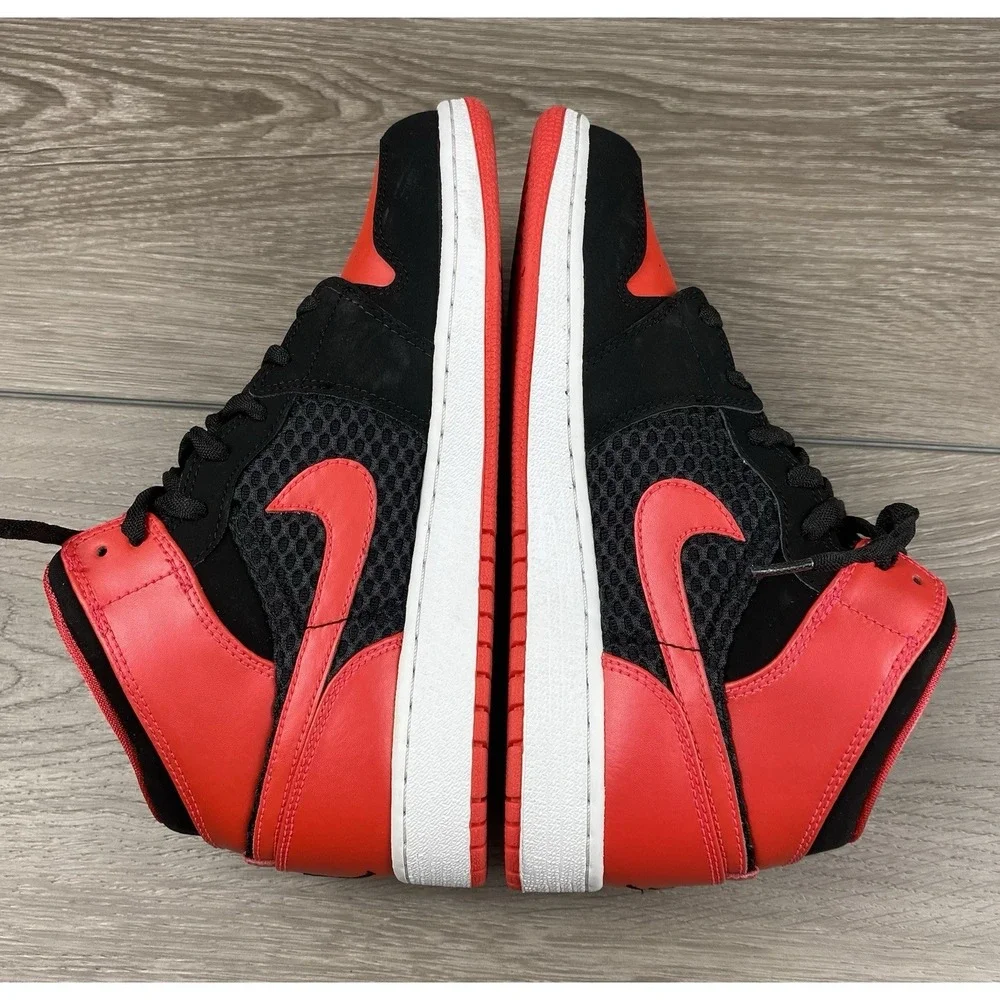 Nike Air Jordan 1‎ Flight Black Red 364781-017 Youth 6.5Y Sneakers